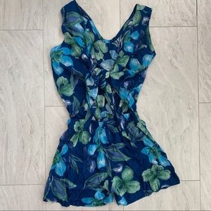 hawaiian floral romper